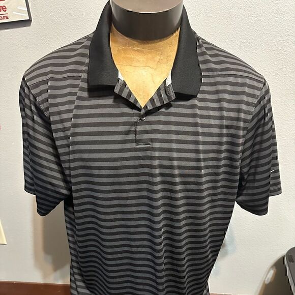 Nike DriFit Black/Gray XXL Short Sleeve Polo - Picture 1 of 5